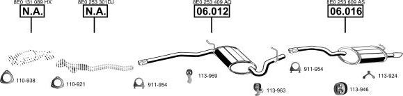 Asmet AU060137 - Система випуску ОГ autocars.com.ua
