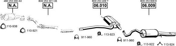 Asmet AU060145 - Система випуску ОГ autocars.com.ua