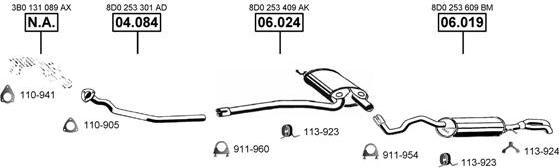 Asmet AU060190 - Система випуску ОГ autocars.com.ua