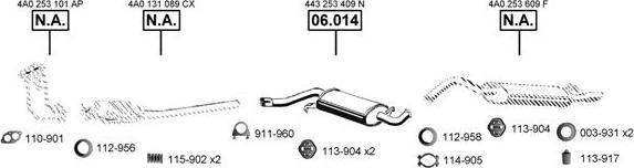 Asmet AU060225 - Система випуску ОГ autocars.com.ua