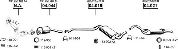 Asmet AU060365 - Система випуску ОГ autocars.com.ua