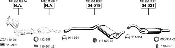 Asmet AU060370 - Система випуску ОГ autocars.com.ua