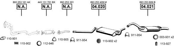 Asmet AU060375 - Система випуску ОГ autocars.com.ua