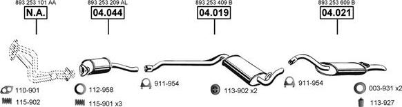 Asmet AU060690 - Система випуску ОГ autocars.com.ua