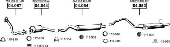 Asmet AU060715 - Система випуску ОГ autocars.com.ua
