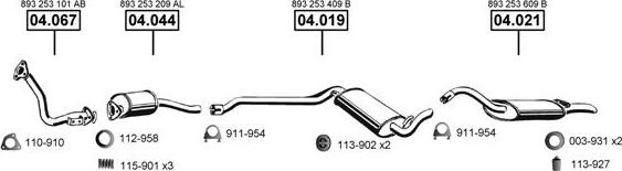 Asmet AU060750 - Система випуску ОГ autocars.com.ua