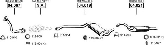 Asmet AU060765 - Система випуску ОГ autocars.com.ua