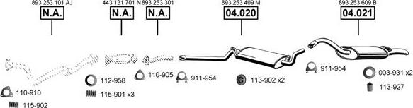 Asmet AU060770 - Система випуску ОГ autocars.com.ua