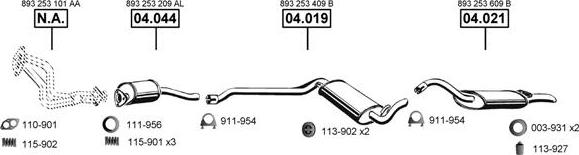 Asmet AU060780 - Система випуску ОГ autocars.com.ua