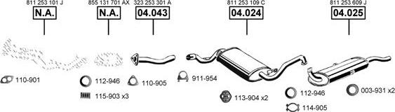 Asmet AU060795 - Система випуску ОГ autocars.com.ua