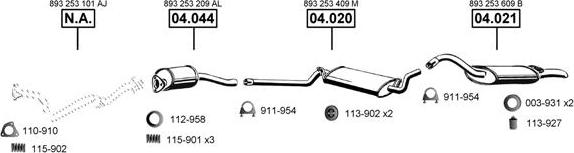Asmet AU060815 - Система випуску ОГ autocars.com.ua