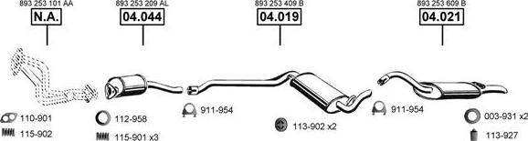 Asmet AU060955 - Система випуску ОГ autocars.com.ua