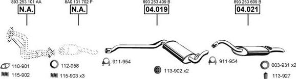 Asmet AU060975 - Система випуску ОГ autocars.com.ua
