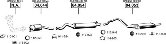 Asmet AU061030 - Система випуску ОГ autocars.com.ua