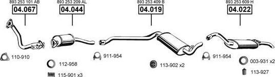 Asmet AU061085 - Система випуску ОГ autocars.com.ua