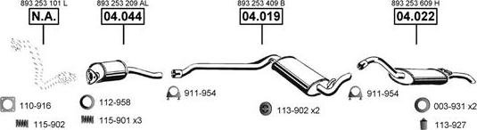 Asmet AU061100 - Система випуску ОГ autocars.com.ua