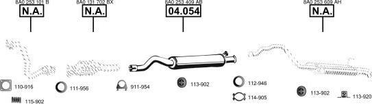 Asmet AU061120 - Система випуску ОГ autocars.com.ua