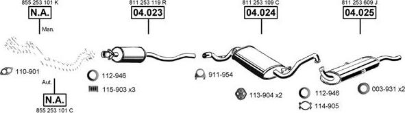 Asmet AU061145 - Система випуску ОГ autocars.com.ua