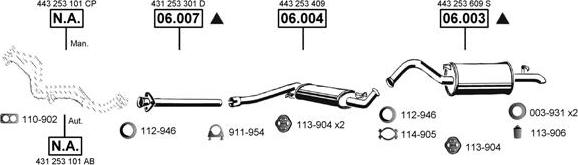 Asmet AU061250 - Система випуску ОГ autocars.com.ua