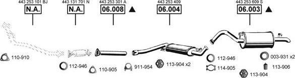 Asmet AU061275 - Система випуску ОГ autocars.com.ua