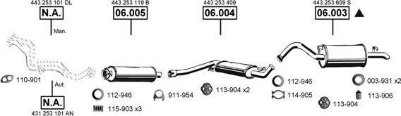 Asmet AU061425 - Система випуску ОГ autocars.com.ua