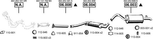 Asmet AU061345 - Система випуску ОГ autocars.com.ua