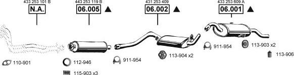 Asmet AU061385 - Система випуску ОГ autocars.com.ua