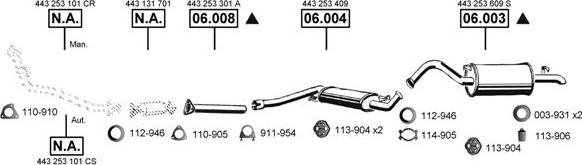 Asmet AU061435 - Система випуску ОГ autocars.com.ua