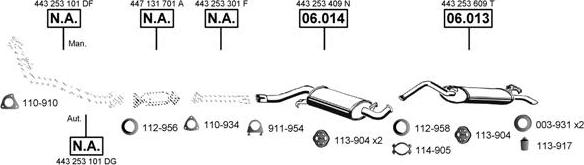 Asmet AU061445 - Система випуску ОГ autocars.com.ua
