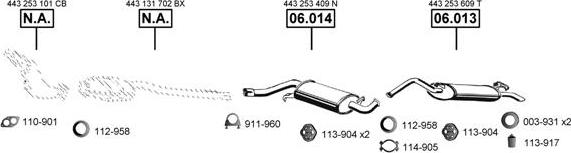 Asmet AU061470 - Система випуску ОГ autocars.com.ua