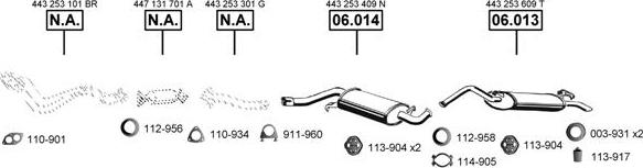 Asmet AU061475 - Система випуску ОГ autocars.com.ua