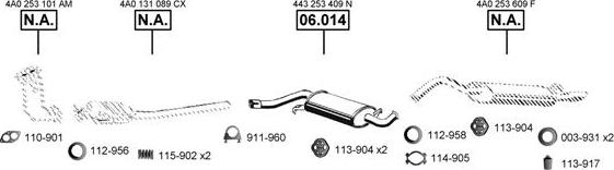 Asmet AU061485 - Система випуску ОГ autocars.com.ua
