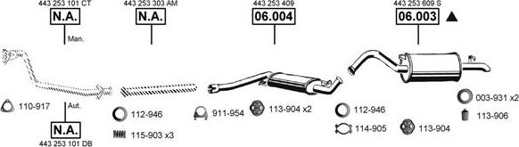 Asmet AU061585 - Система випуску ОГ autocars.com.ua