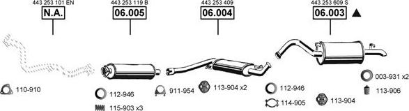 Asmet AU061590 - Система випуску ОГ autocars.com.ua