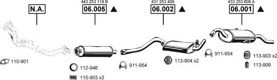 Asmet AU061635 - Система випуску ОГ autocars.com.ua