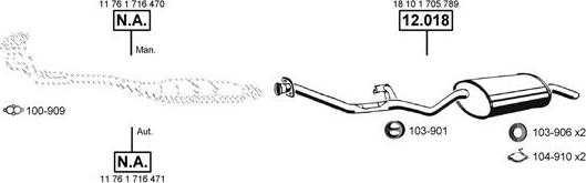 Asmet BM120305 - Система випуску ОГ autocars.com.ua