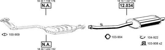 Asmet BM120495 - Система випуску ОГ autocars.com.ua