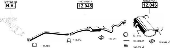 Asmet BM120646 - Система випуску ОГ autocars.com.ua