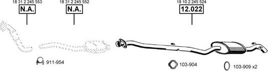 Asmet BM120700 - Система випуску ОГ autocars.com.ua