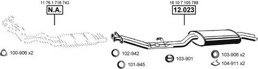 Asmet BM121500 - Система випуску ОГ autocars.com.ua