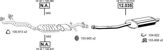 Asmet BM120820 - Система випуску ОГ autocars.com.ua
