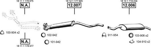 Asmet BM121350 - Система випуску ОГ autocars.com.ua
