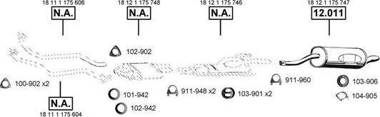 Asmet BM122100 - Система випуску ОГ autocars.com.ua