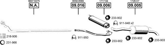 Asmet CI090555 - Система випуску ОГ autocars.com.ua