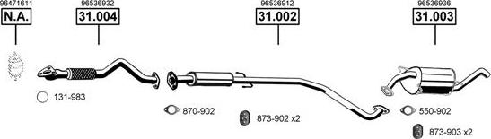 Asmet CV310090 - Система выпуска ОГ avtokuzovplus.com.ua