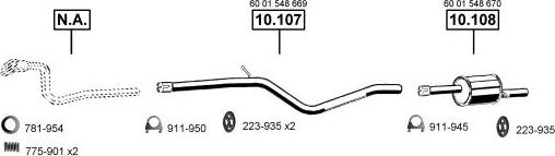 Asmet DA100250 - Система випуску ОГ autocars.com.ua