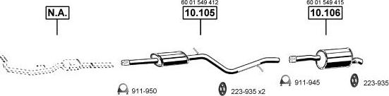 Asmet DA100330 - Система випуску ОГ autocars.com.ua