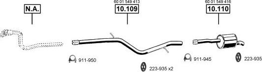 Asmet DA100370 - Система випуску ОГ autocars.com.ua