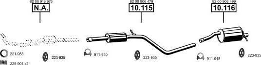 Asmet DA101020 - Система випуску ОГ autocars.com.ua