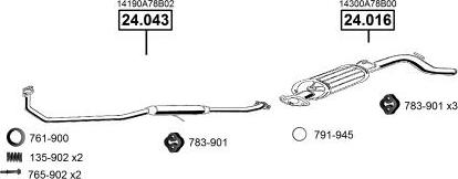 Asmet DE241300 - Система випуску ОГ autocars.com.ua